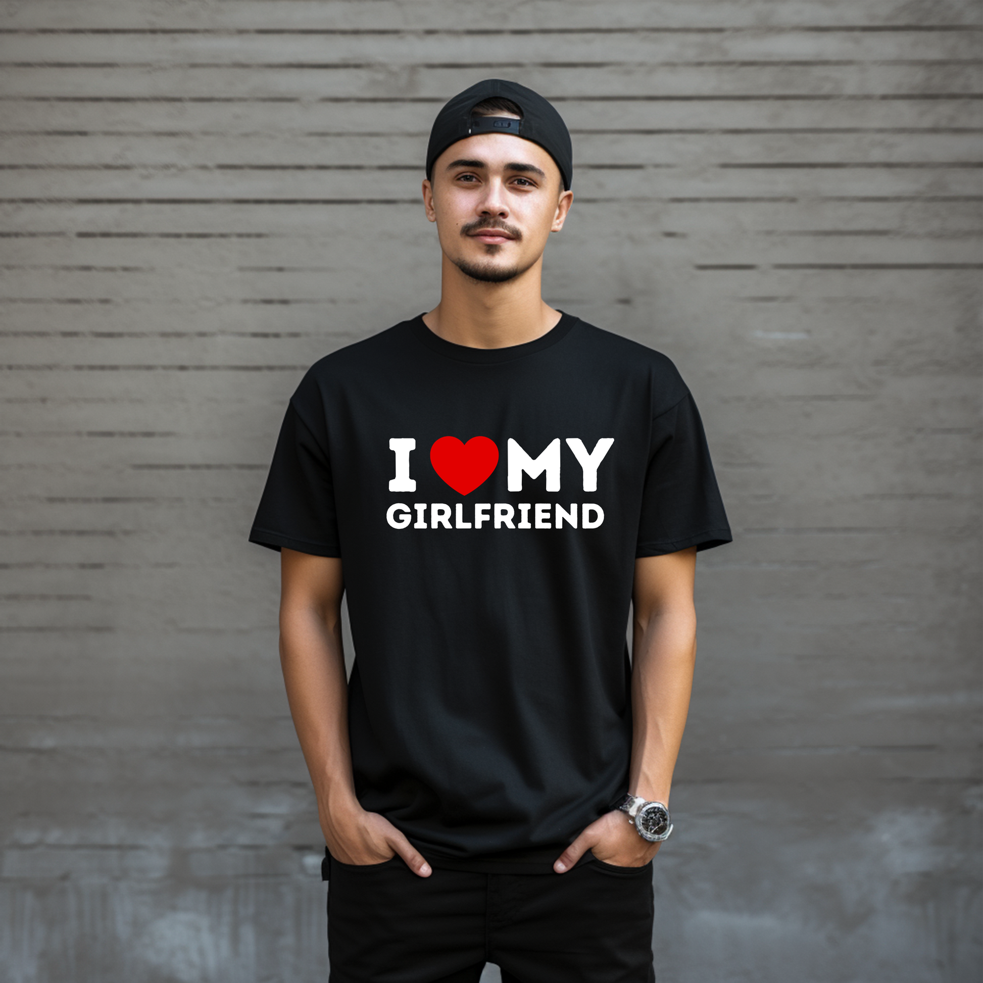 Mens I Love My Girlfriend T-Shirt Gift Joke Birthday Valentines Day – Murf